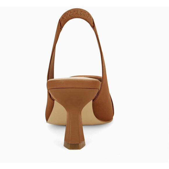 Women's Slingback Kitten Heels Low Dress Shoes Pointed Toe Party Office Pumps - Picture 5 of 5